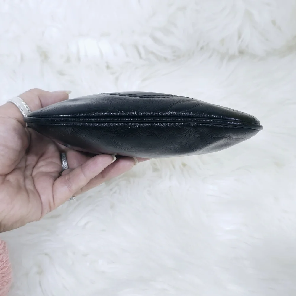 Coach black leather wristlet